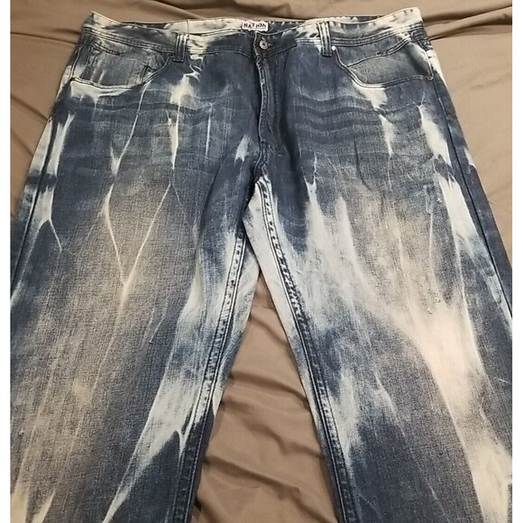 Parish Nation Jeans Mens 44 Act(44×34) Straight Leg Baggy Acid Wash - Picture 6 of 16